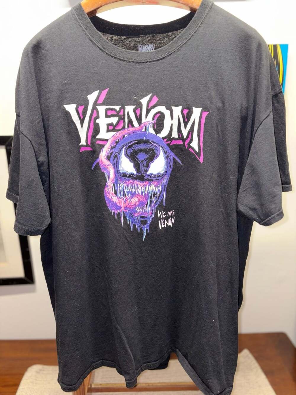 Marvel Venom Graphic T-Shirt Black We Are Venom Comic Book Tee